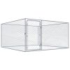 Outdoor Dog Kennel Galvanized Steel 6.6'x6.6'x3.3'