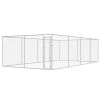 Outdoor Dog Kennel Galvanized Steel 25'x13'x6.6'