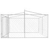 Outdoor Dog Kennel with Roof 13'x13'x7.9'