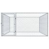 Outdoor Dog Kennel Galvanized Steel 6.6'x6.6'x3.3'
